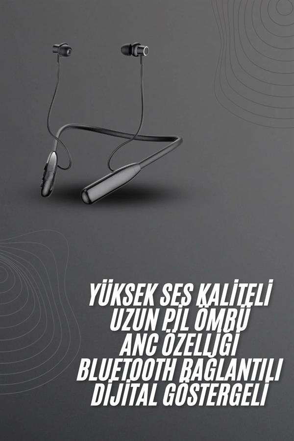 100 Saat Bluetooth Kulaklık Dijital Göstergeli ANC Özelliği Kablolu