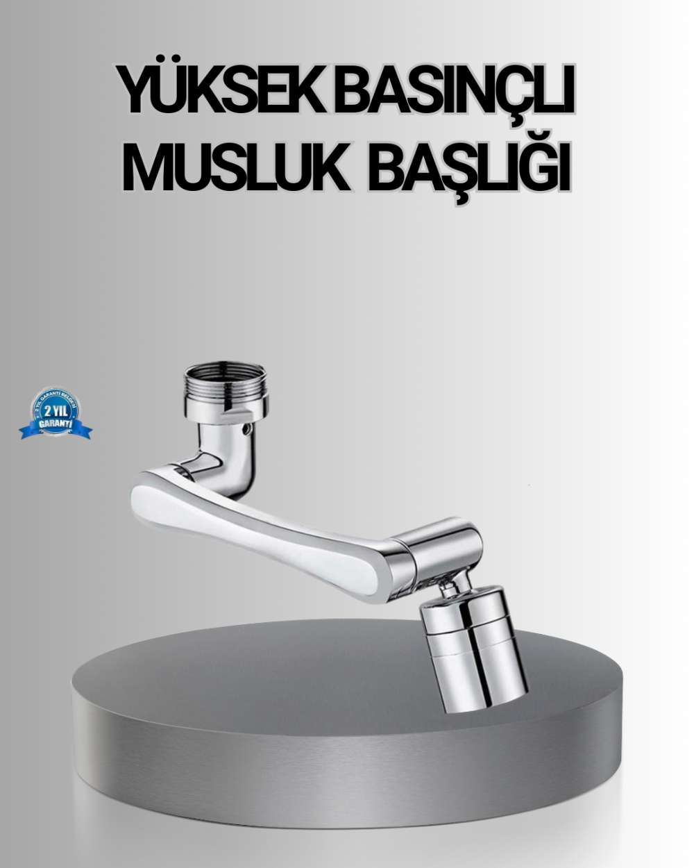1080° Dönebilen Musluk Başlığı Robotik Kol Havalandırıcı Çok Yönlü Su Yönlendirme