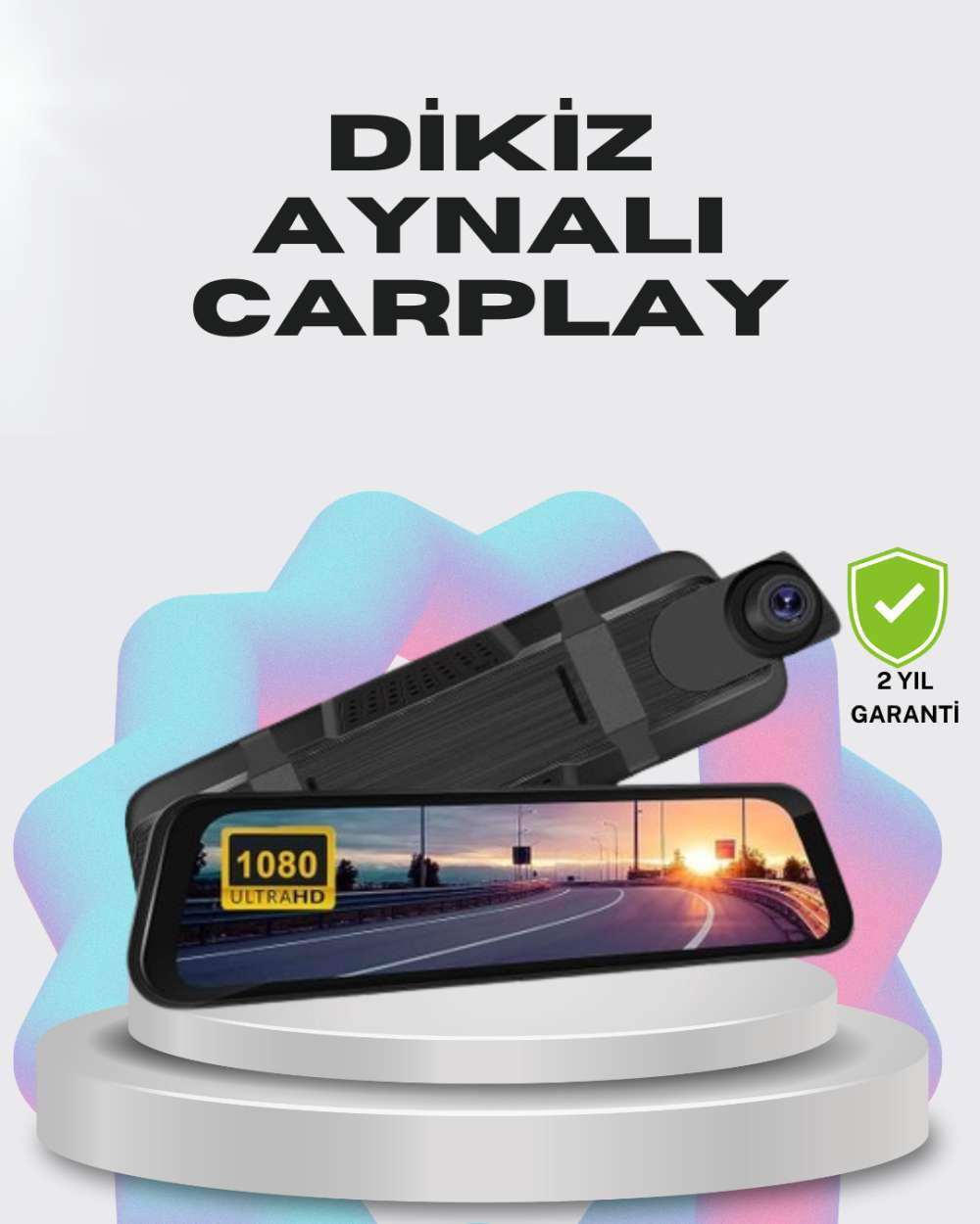 1080P Çift Kameralı Dokunmatik Dikiz Aynası G Sensörlü