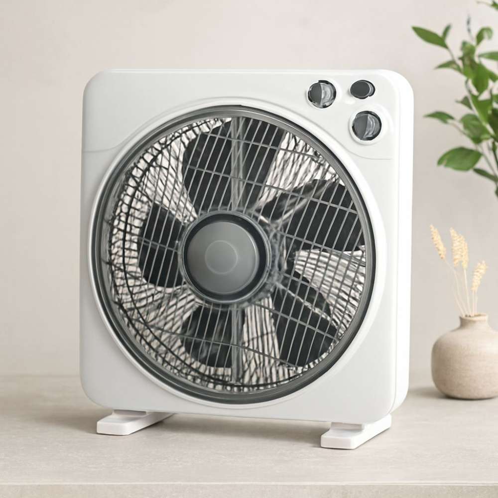 12 inç Kutu Vantilatör 40W 3 Kademe Zaman Ayarlı