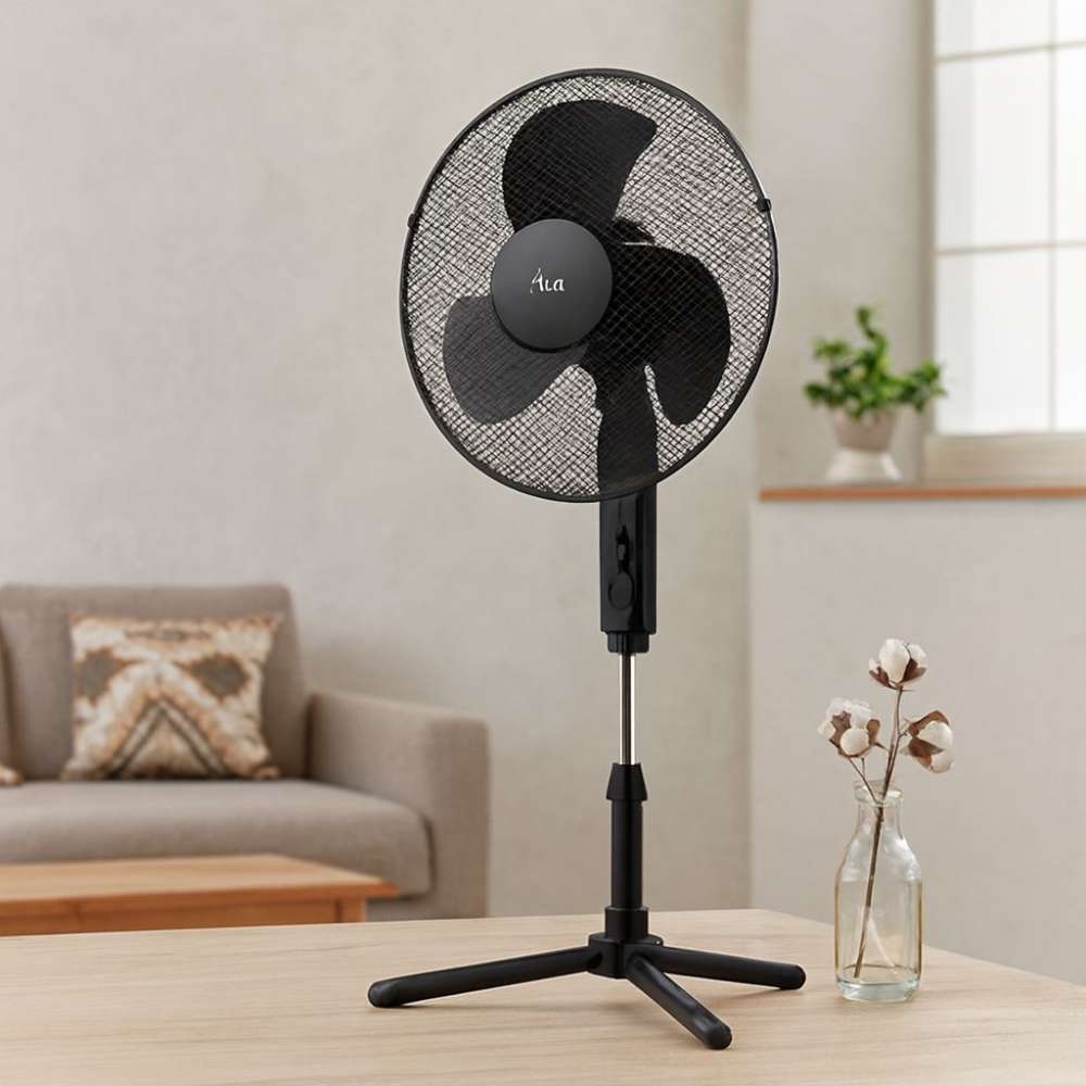 16" (41 cm) Teleskopik Katlanır Ayaklı Vantilatör - Metal Kafes, 3 Kademe