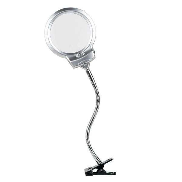 2.5x130 Mm 5x24 Mm Led Aydınlatmalı Büyüteç,masa Üstü Metal Hortum Mandallımg15124c