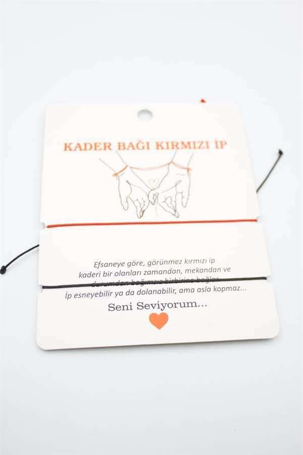 2'li Arkadaş Bilekliği - Kırmızı