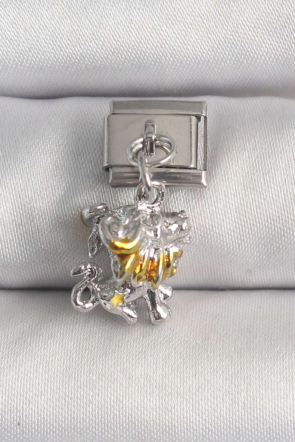 316L Çelik Gümüş Renk Sallantı Aslan Model Nomination Charm