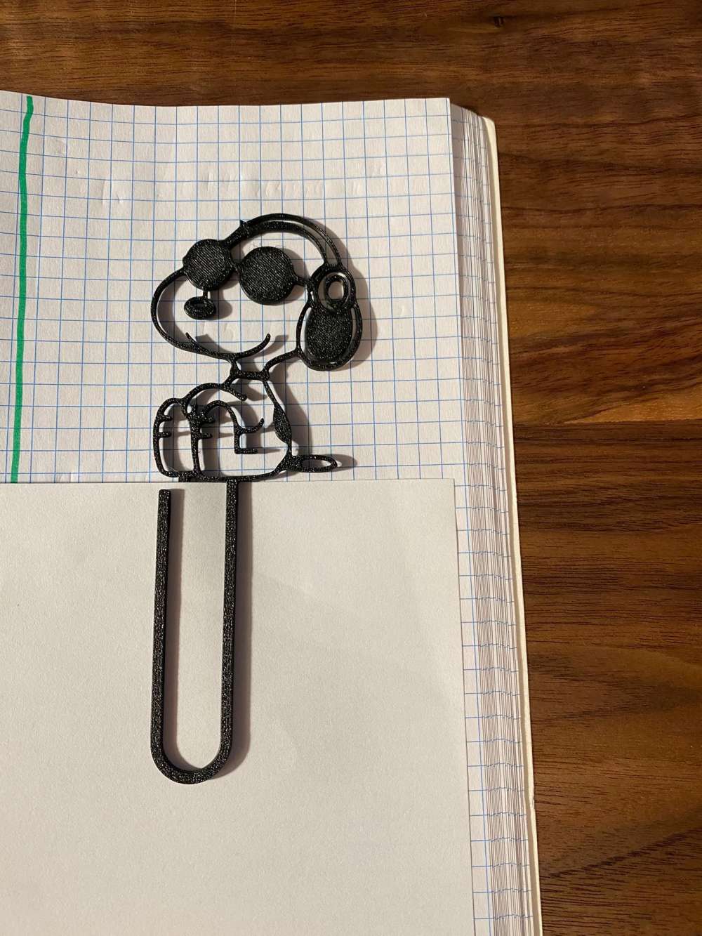3D Baskı Gözlüklü Sevimli Köpek Figürlü Kitap Ayracı 4lü - - Siyah