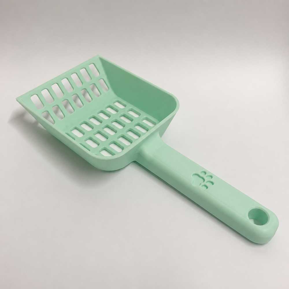 3D Baskı Kedi Kumu Küreği - Geniş Hazneli Eleme Küreği-Mint