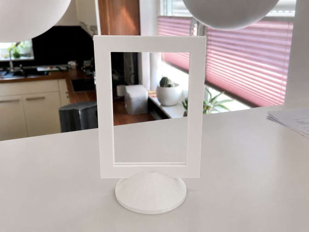 3D Baskı Modern Fotoğraf Çerçevesi - Masaüstü ve Raf Üstü Dekoratif Resimlik-Beyaz