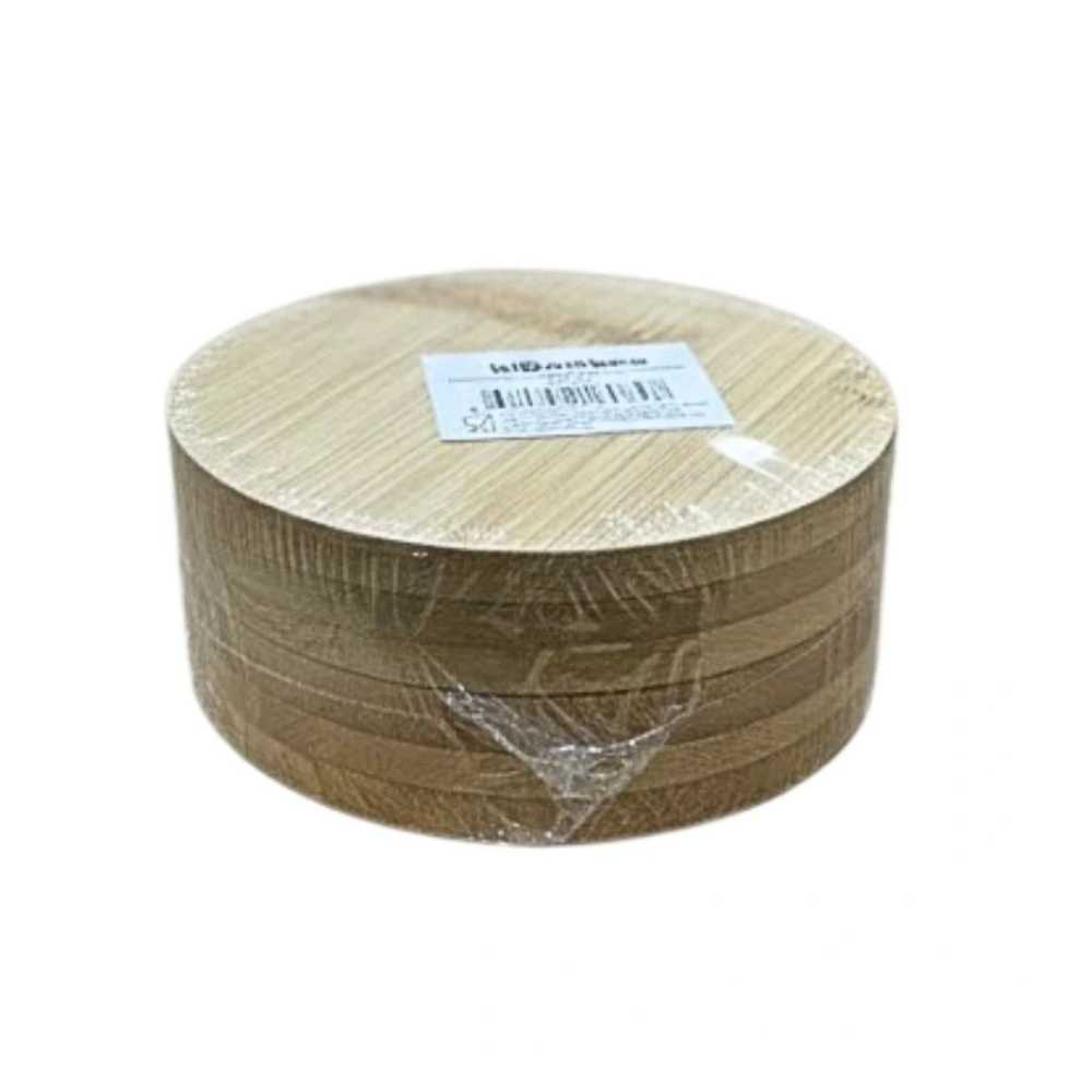 6 Parça Bambu Yuvarlak Çay Tabağı