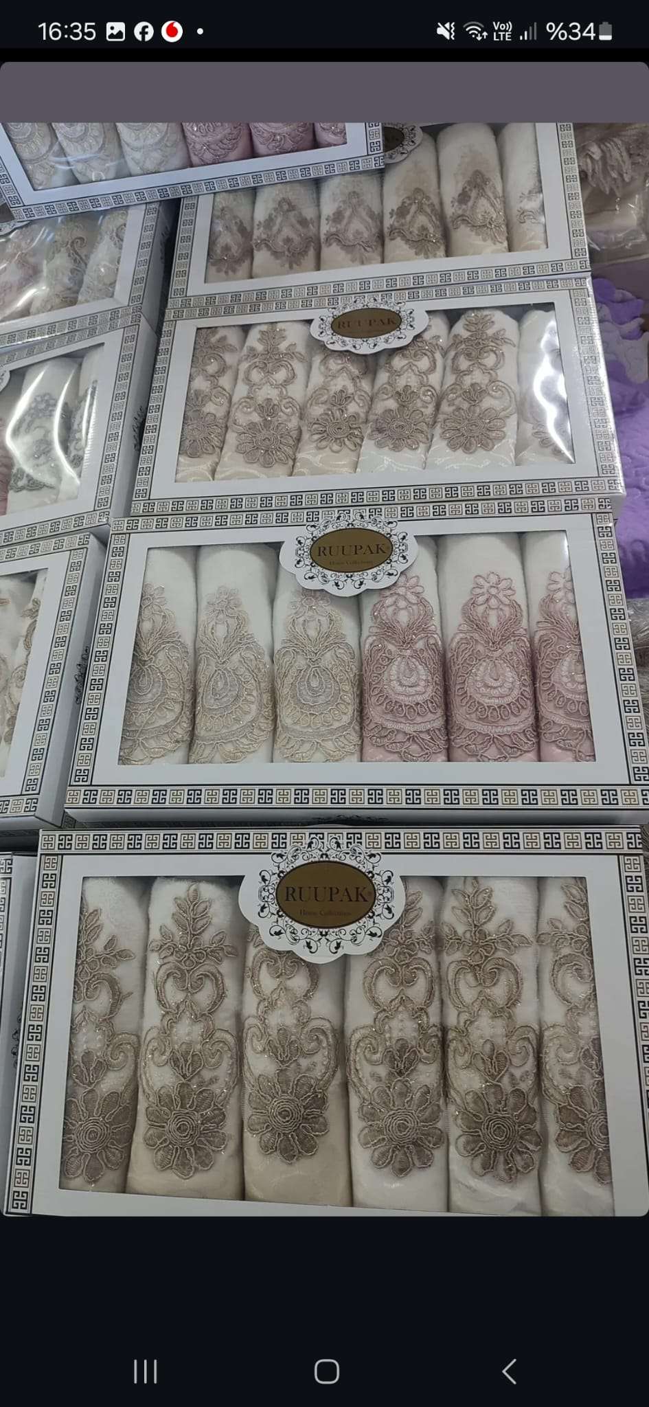 6lı kutulu havlu kahve