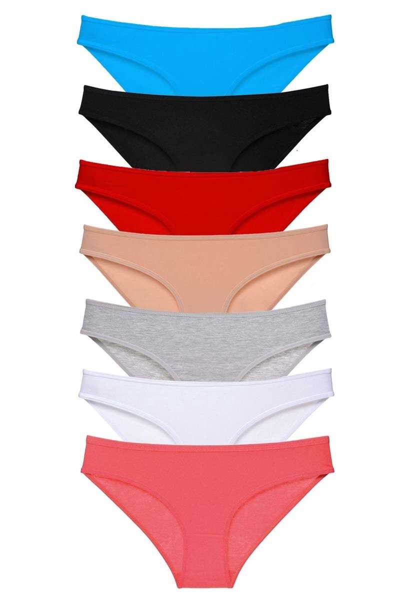 7 adet Süper Eko Set Likralı Kadın Slip Külot Set 3