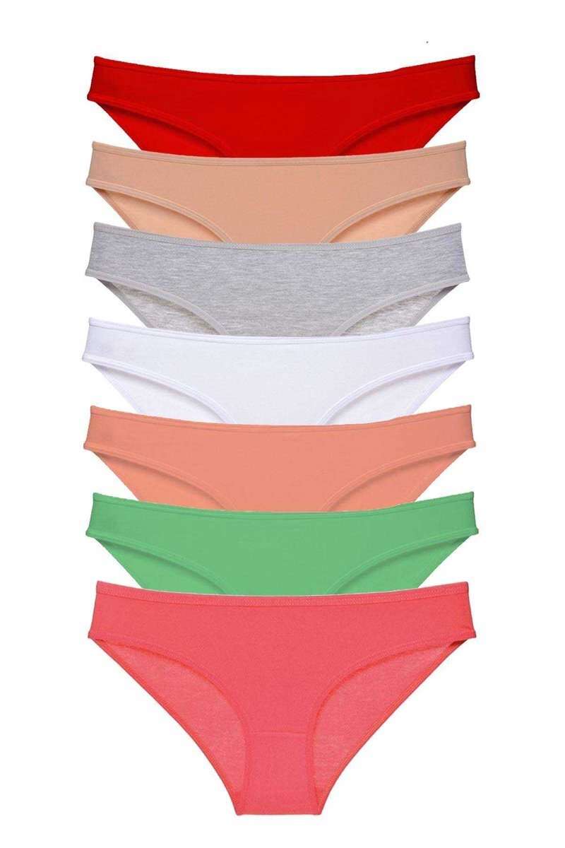 7 adet Süper Eko Set Likralı Kadın Slip Külot Set 8