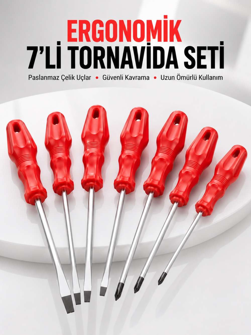 7li Tornavida Seti Düz ve Yıldız Uçlu Çok Amaçlı Kullanım