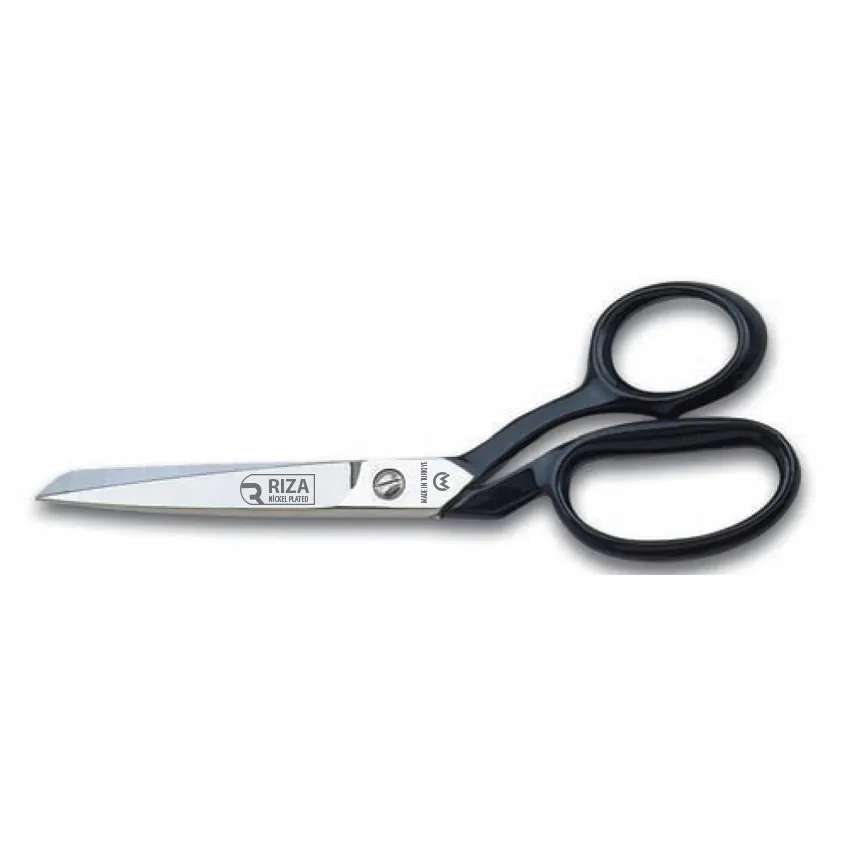 A4115-9 Tekstil / Yatık Regula Makası No: 9 İnç / 22,86 Cm - Nikel Kaplama, Siyah Saplı