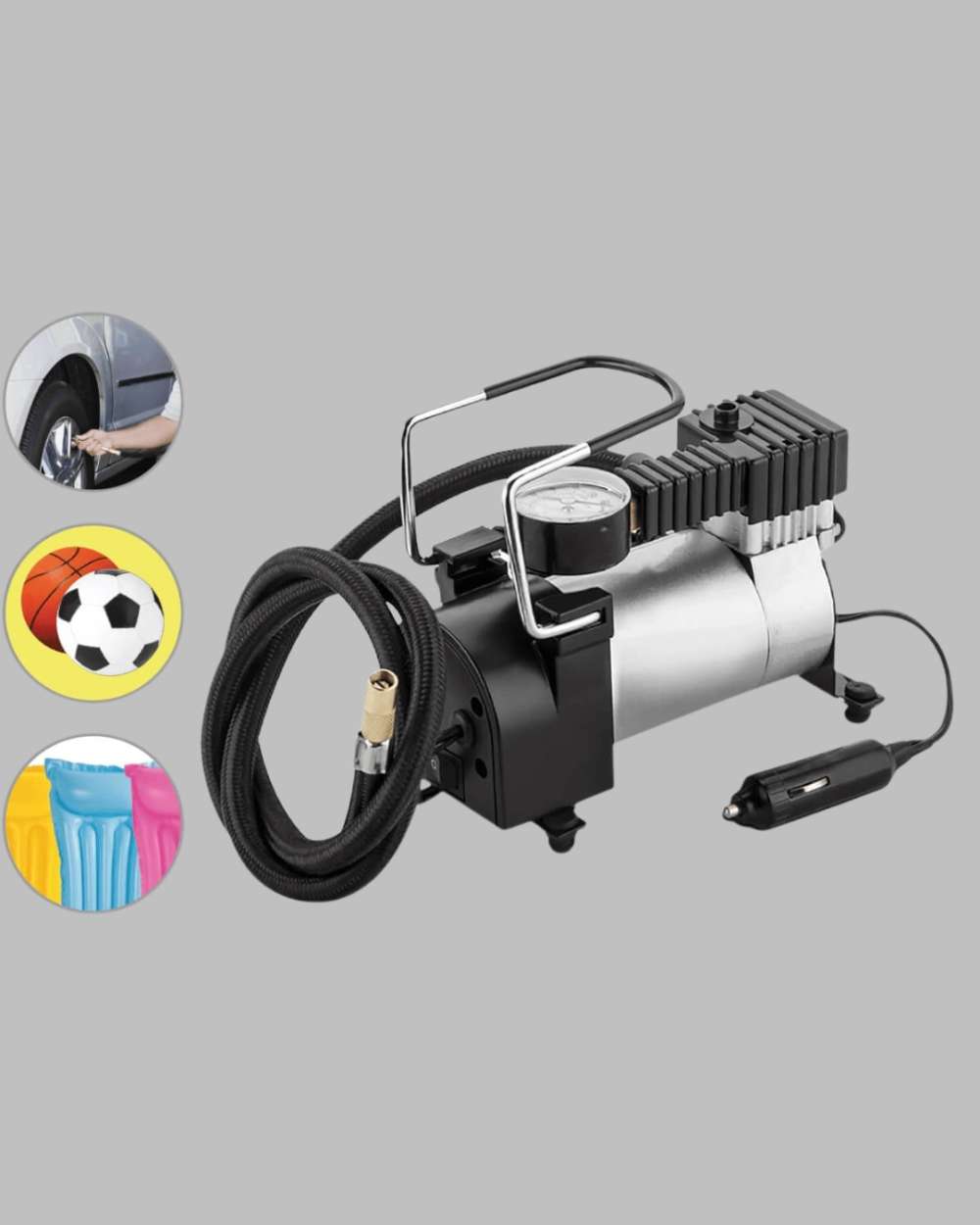 Ağır Hizmet Metal Hava Kompresörü 12V 35L Dk Araç Lastik Şişirme
