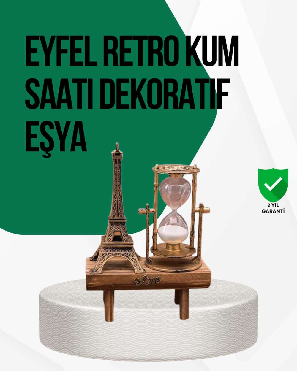 Ahşap Kum Saati – Vintage Tasarımlı Masa Dekoru