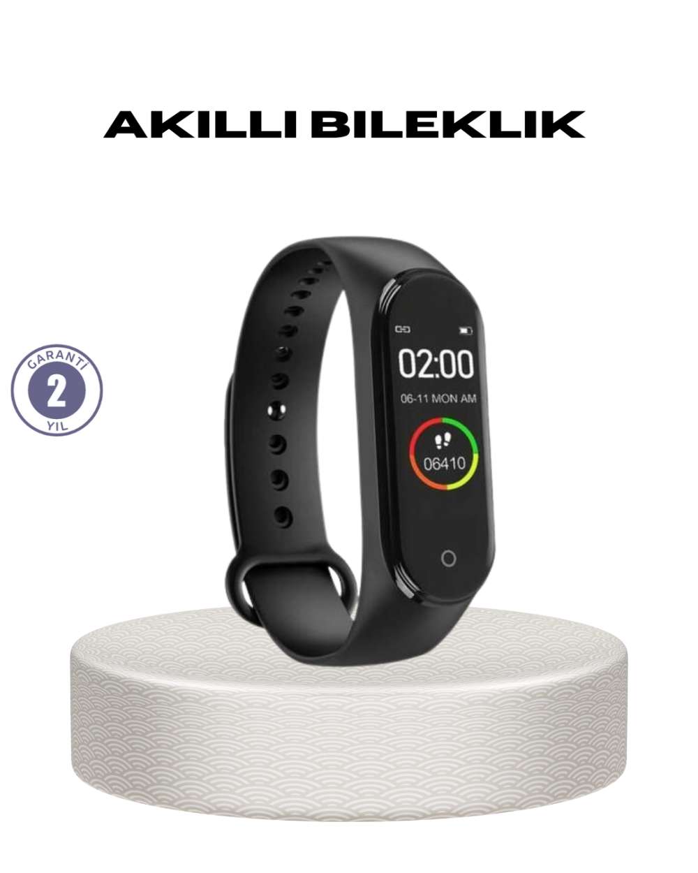 Akıllı Bileklik 0.96 İnç Ekran Kalp Atışlı Kan Basınçlı IP67 Suya Dayanıklı