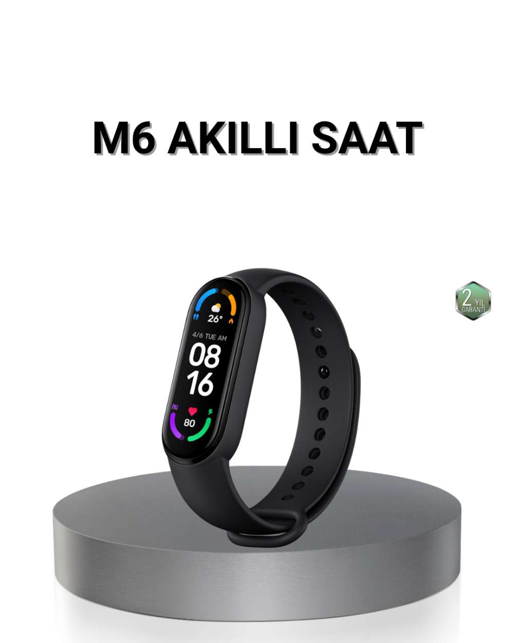 Akıllı Bileklik – Kalp Atış, Uyku ve Adım Takibi, IP67 Su Geçirmez