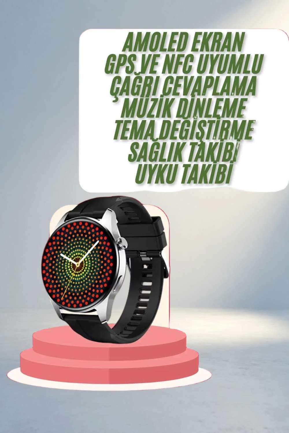 Akıllı Saat 46mm Android ve IOS Uyumlu Sağlık Takibi
