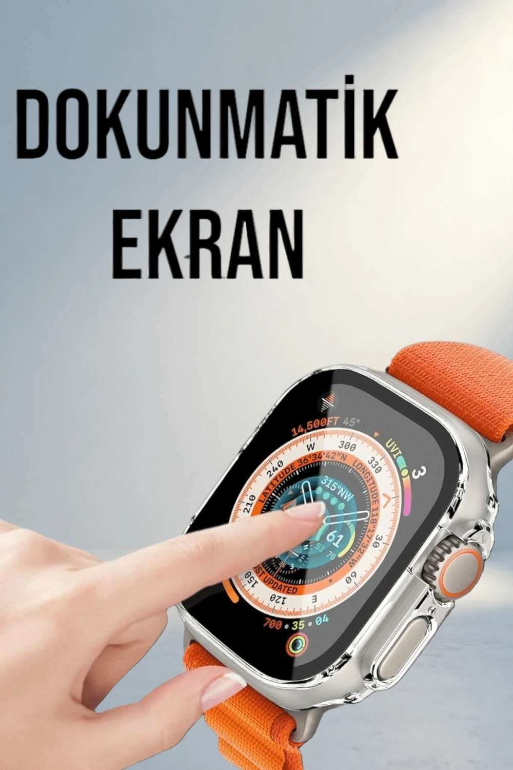 Akıllı Saat 49MM Dokunmatik Bluetooth Bağlantılı Spor ve Sağlık Takibi