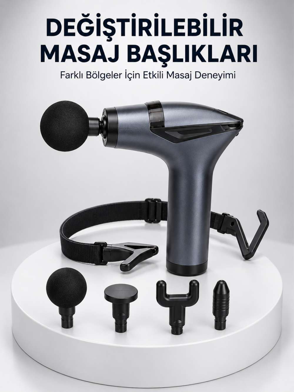 AKTÜEL 3in1 Taşınabilir Şarjlı Titreşimli Masaj Cihazı Çok Fonksiyonlu Yeni Nesil