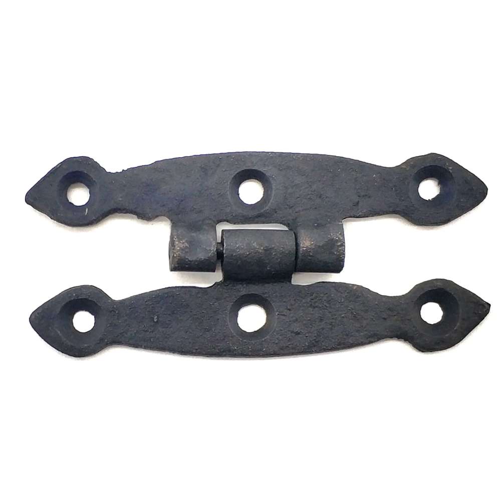Antika Tarz Dekoratif Pirinç Dar Menteşe - 75x39 Mm, Oksit