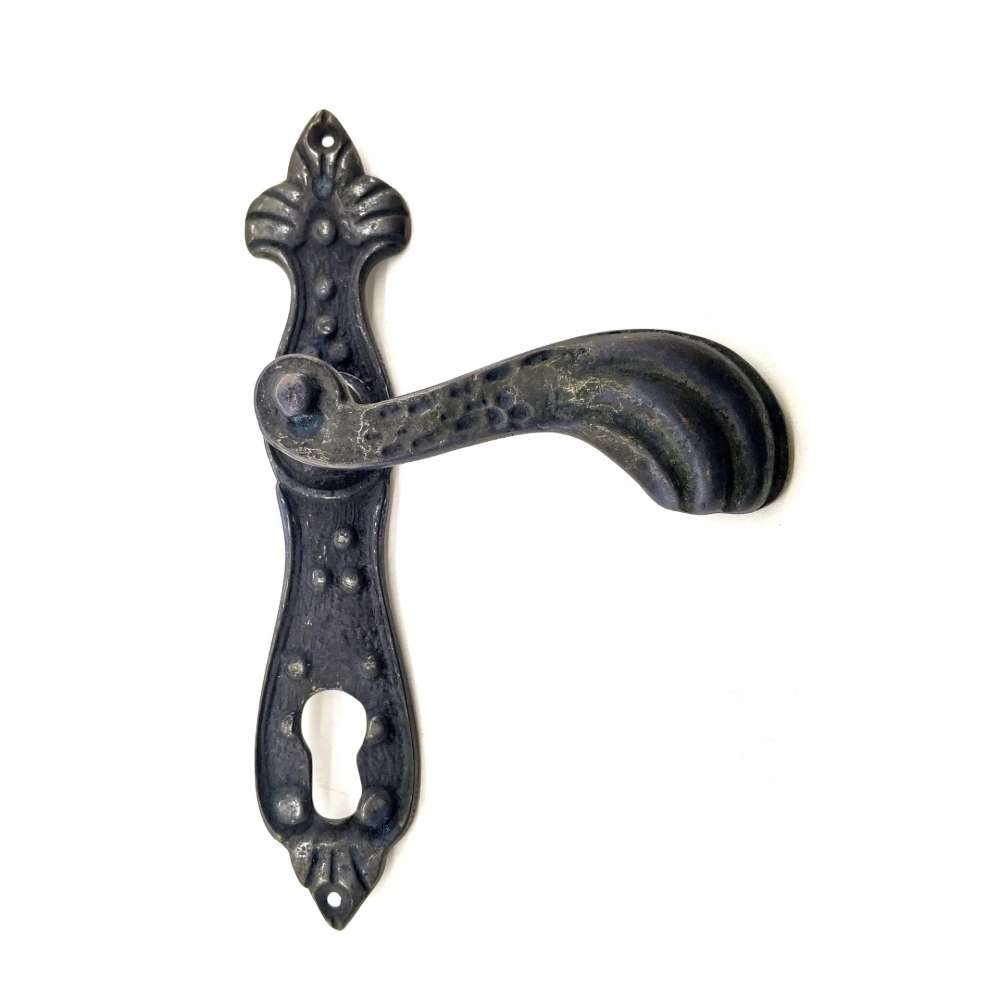 Antika Tarz Dekoratif Pirinç Mevlana Banyo Kapı Kolu - 228x48 Mm, Oksit