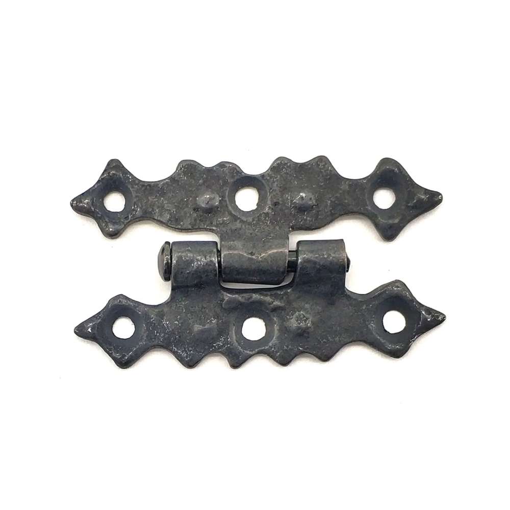 Antika Tarz Dekoratif Pirinç Yıldız Menteşe - 63x36 Mm, Oksit