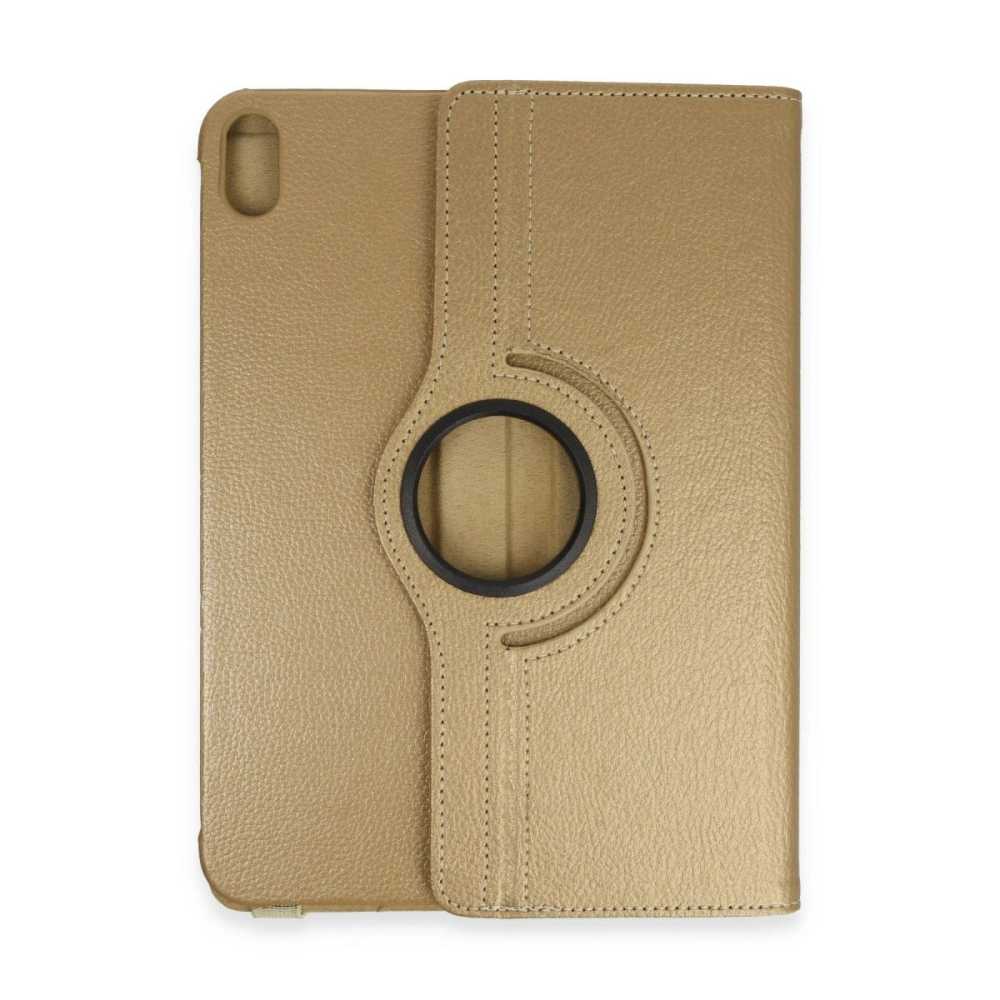 Apple İpad 2022 10.9 (10.nesil) Kılıf 360 Tablet Deri Kılıf - Gold