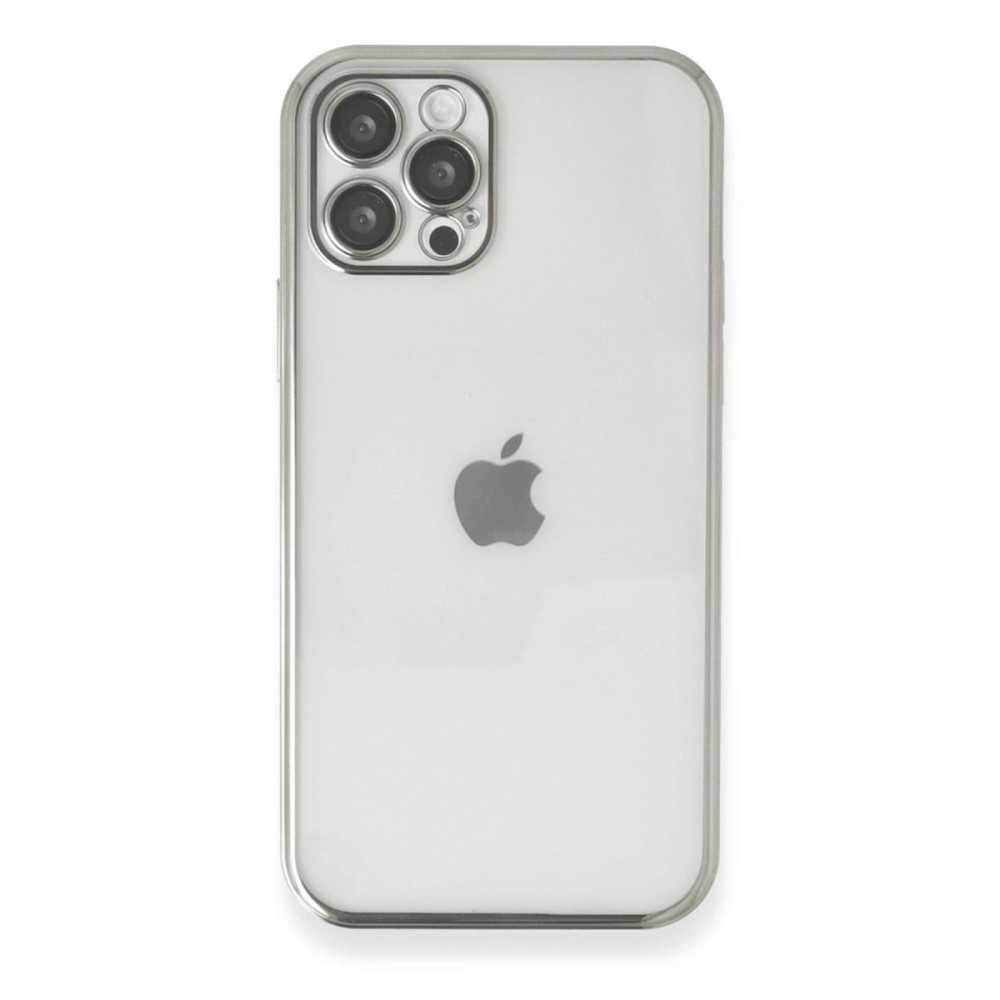Apple İphone 12 Pro Max Kılıf Razer Lensli Silikon - Gümüş