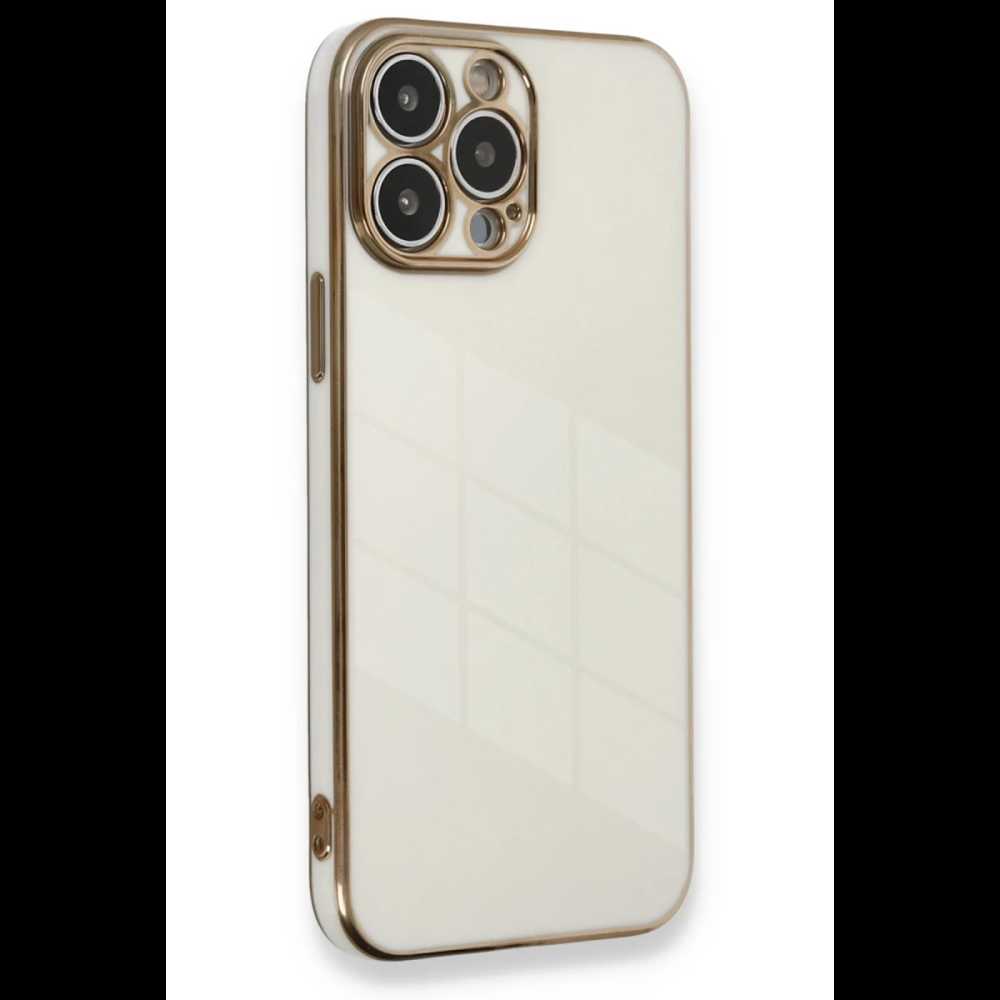 Apple iPhone 13 Pro Max Kılıf Volet Silikon - Beyaz