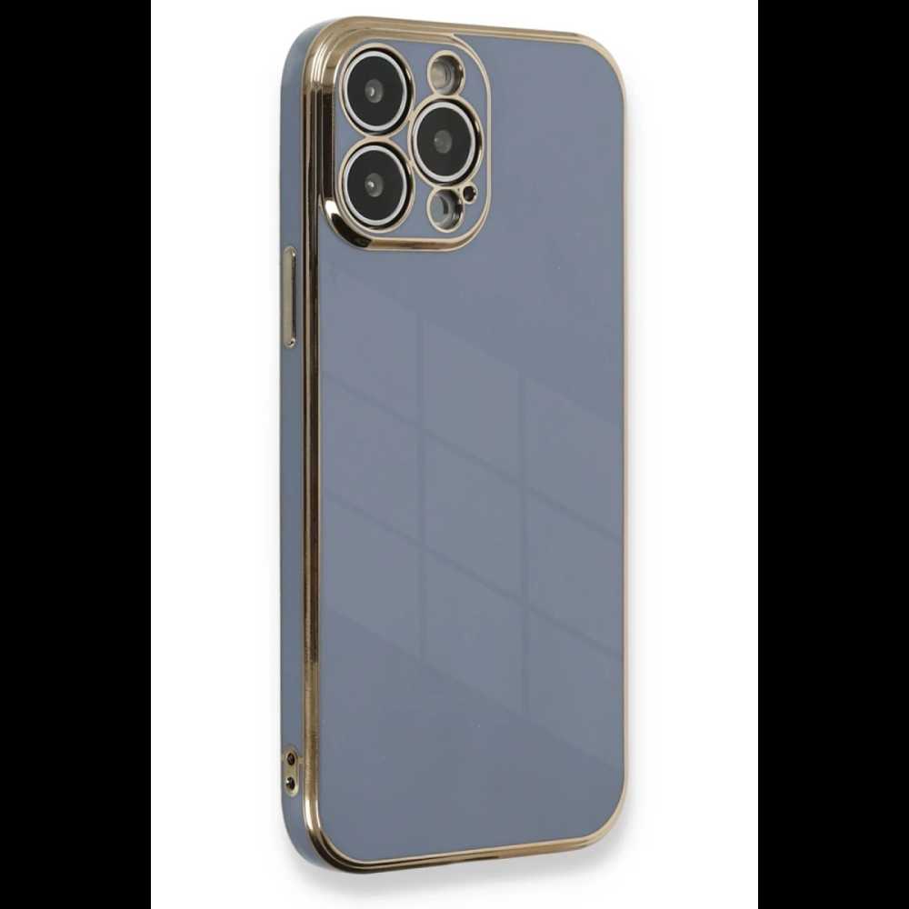 Apple iPhone 13 Pro Max Kılıf Volet Silikon - Mavi