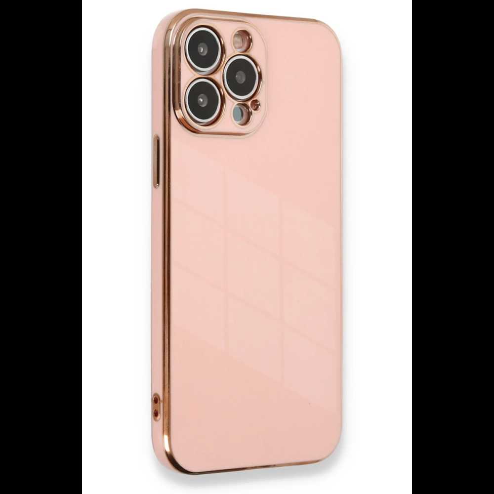 Apple iPhone 13 Pro Max Kılıf Volet Silikon - Pembe