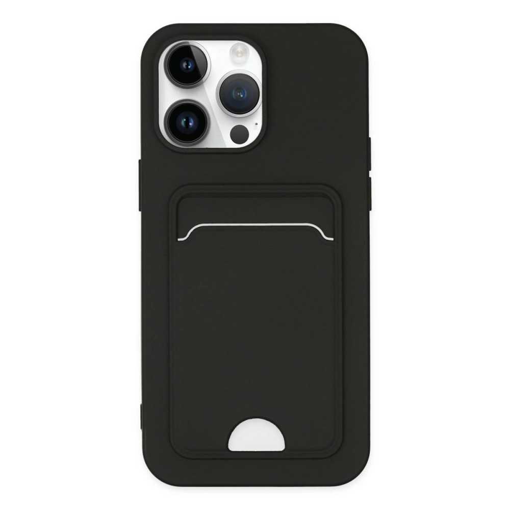 Apple İphone 14 Pro Kılıf Kelvin Kartvizitli Silikon - Siyah