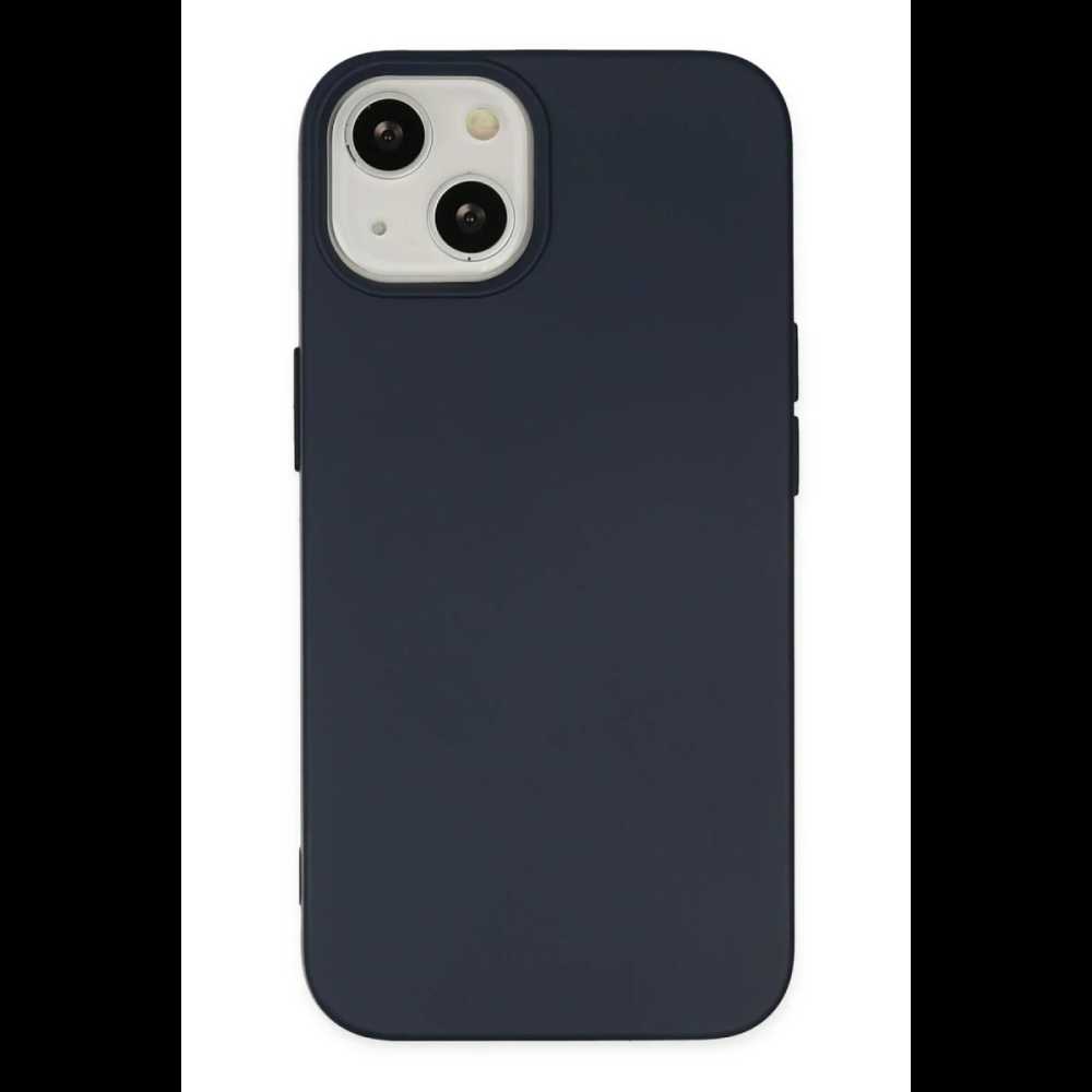 Apple iPhone 15 Kılıf Nano içi Kadife Silikon - Lacivert