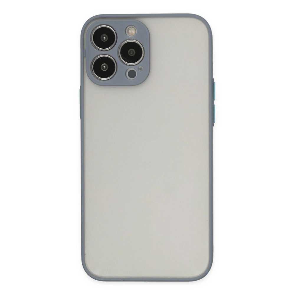 Apple İphone 15 Pro Max Kılıf Montreal Silikon Kapak - Gri