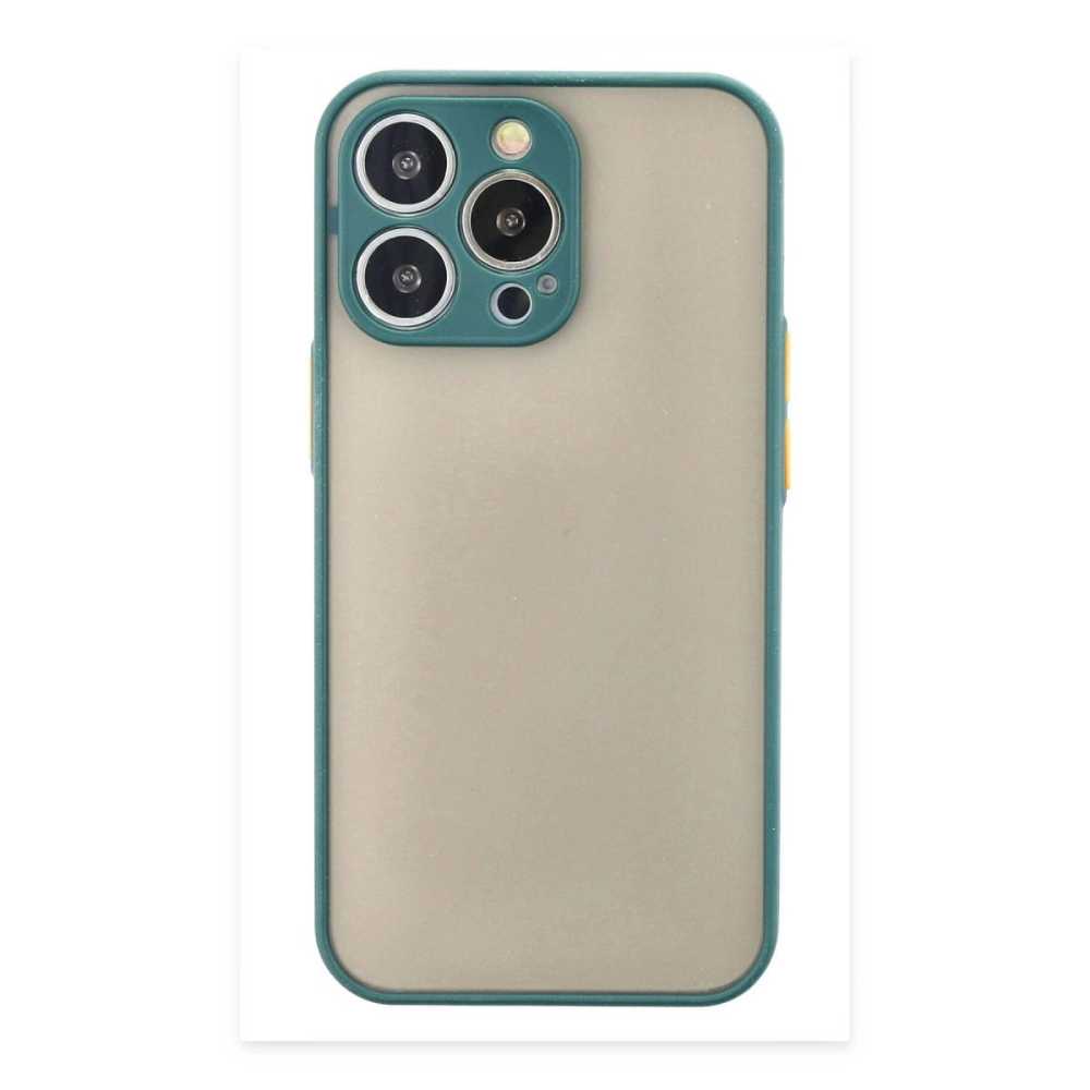 Apple İphone 15 Pro Max Kılıf Montreal Silikon Kapak - Yeşil