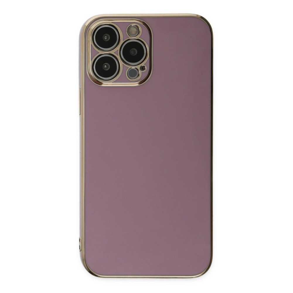 Apple İphone 15 Pro Max Kılıf Volet Silikon - Mor