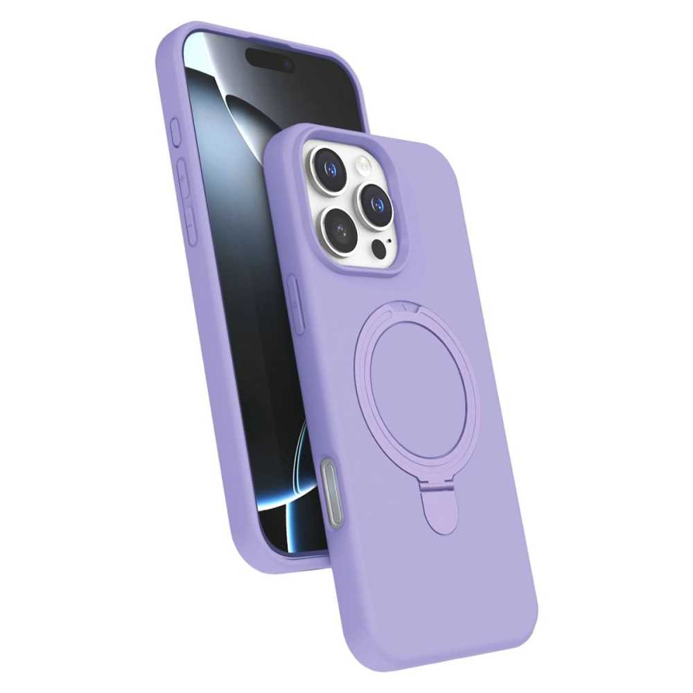 Apple İphone 16 Pro Regal Magsafe Standlı Kapak - Lila
