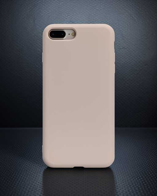 Apple İphone 7 Plus Kılıf Nano İçi Kadife Silikon - Pudra
