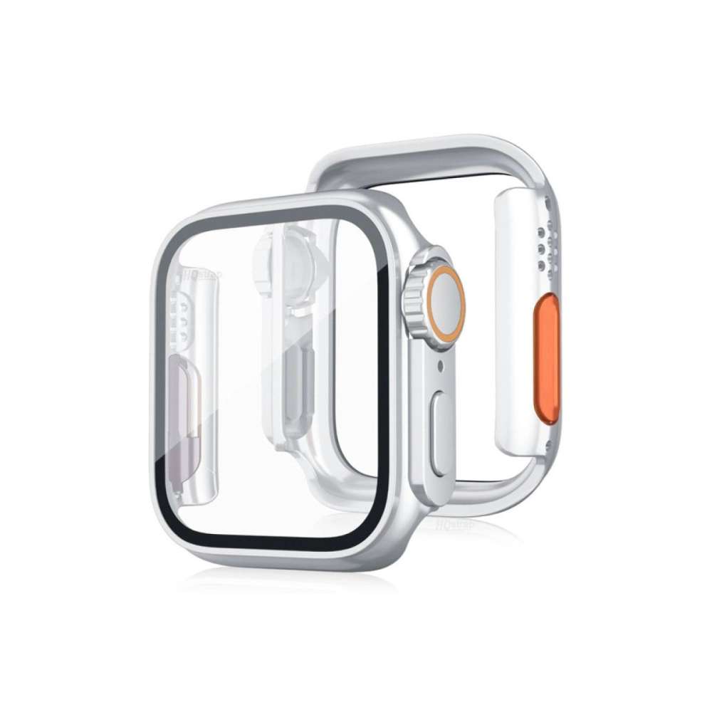 Apple Watch 44mm Watch 49mm Kasa Dönüştürücü Ve Ekran Koruyucu - Çöl Titanyum
