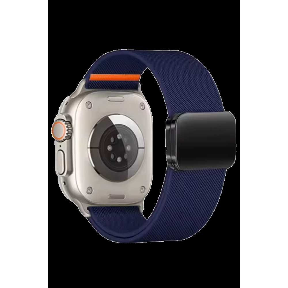 Apple Watch Ultra 49mm Nylon Manyetik Kordon - Lacivert