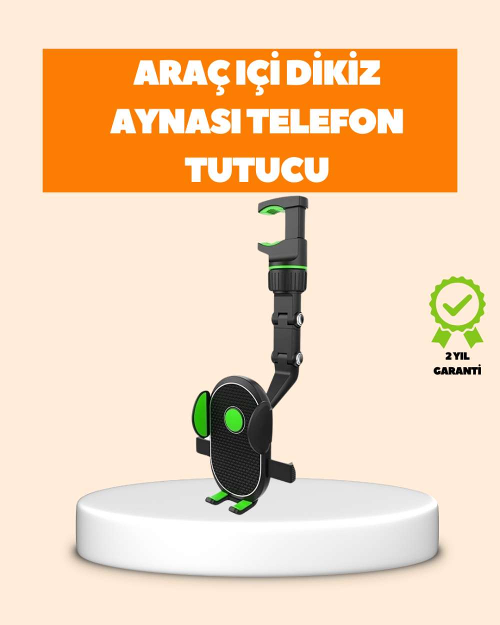 Araç İçi Dikiz Aynası Telefon Tutucu Katlanabilir ve Çok Fonksiyonlu