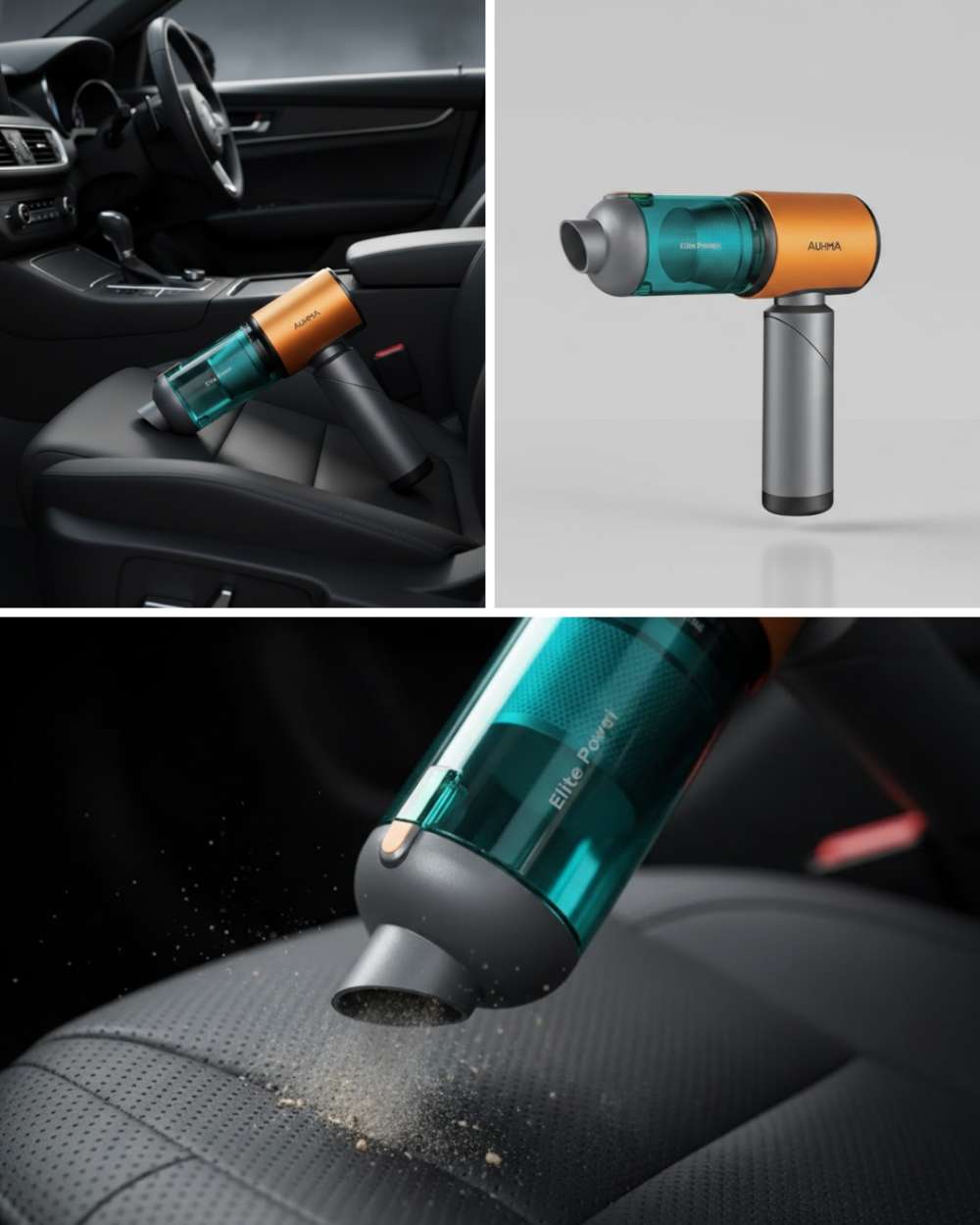 Araç İçin El Tipi Süpürge Güçlü Motor ve Uzun Pil Ömrü