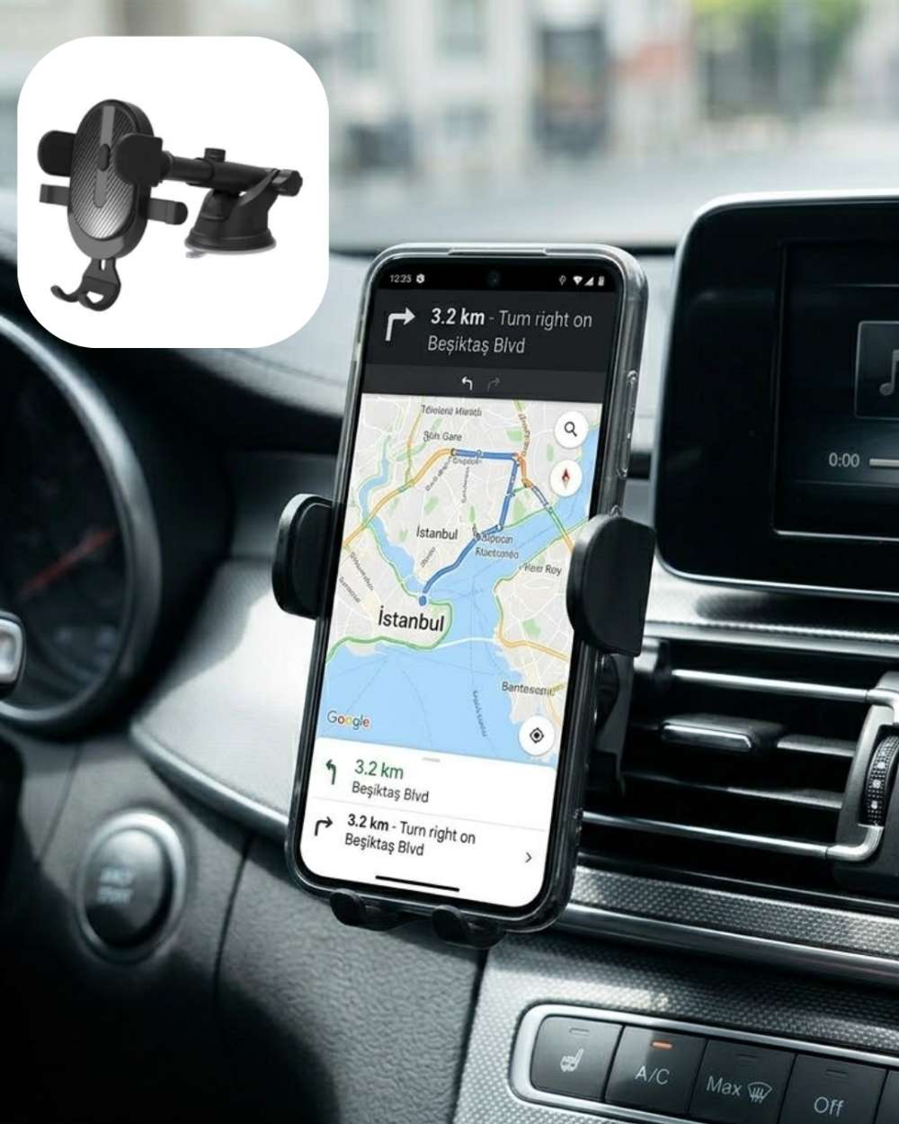Araç Konsol Telefon Tutucu Ayarlanabilir Telefon Standı