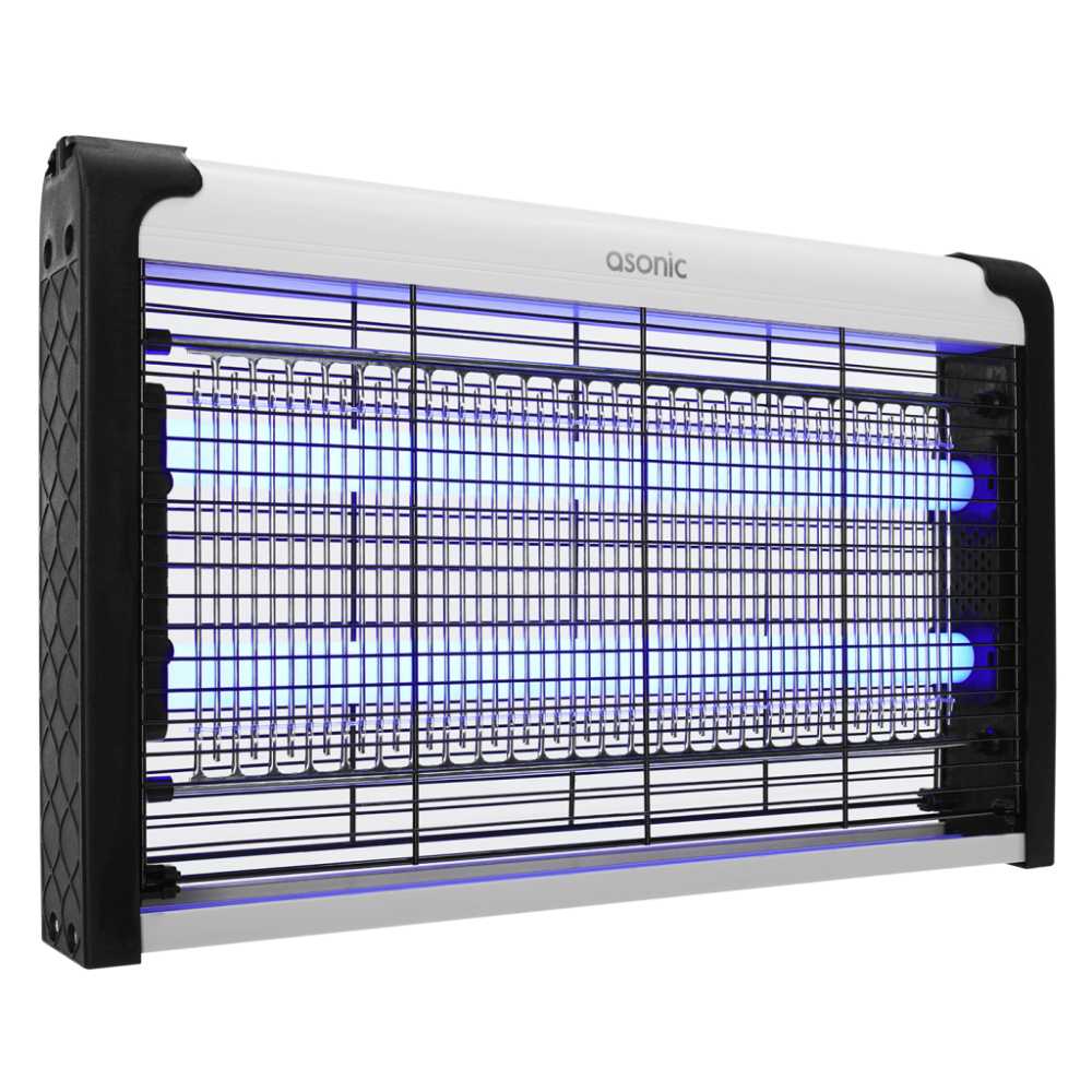 ASONIC AS-A29 Siyah 6W 2000V Masaüstü Zincir Askılı 2adet UV Mor Işıklı Siyah Kasa Sinek Öldürücü(1923)