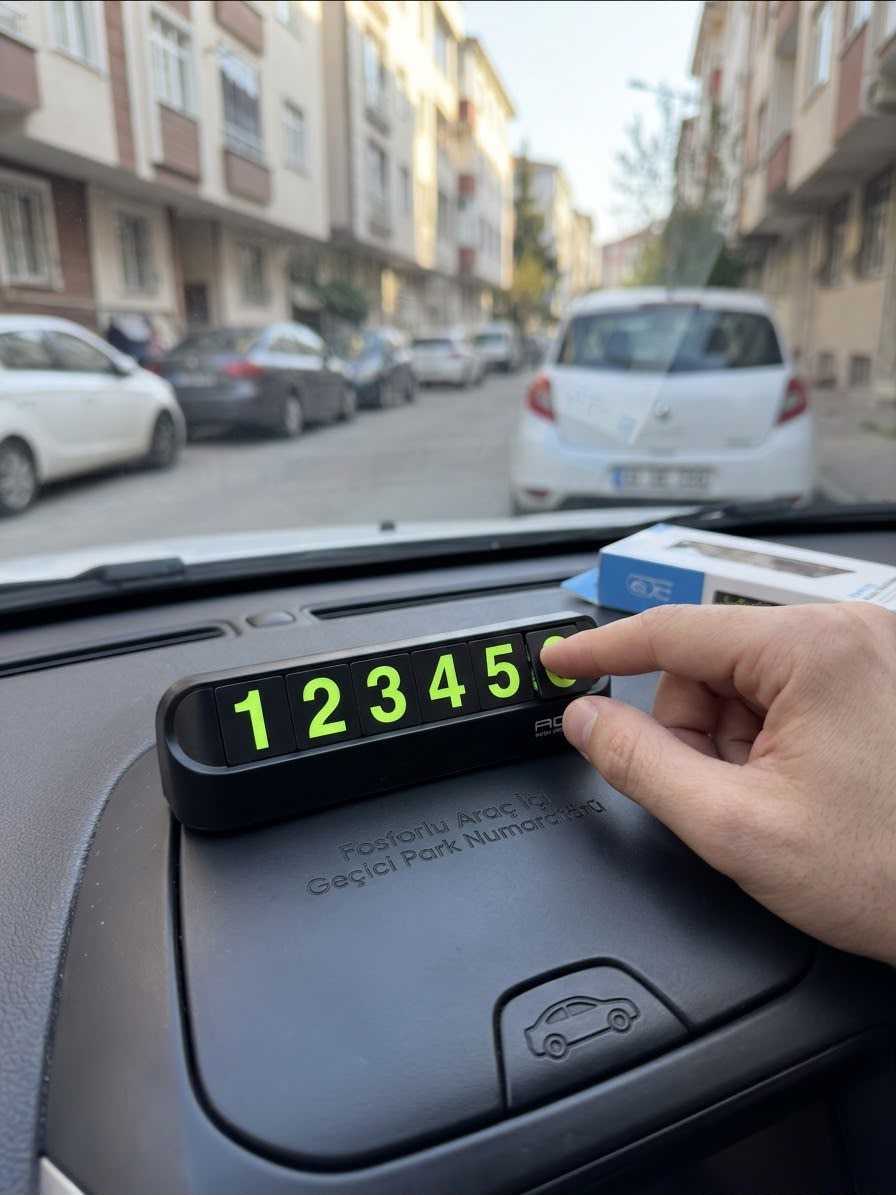 Auris Torpido Üstü Mıknatıslı Fosforlu Araç İçi Numaratör - Lisinya