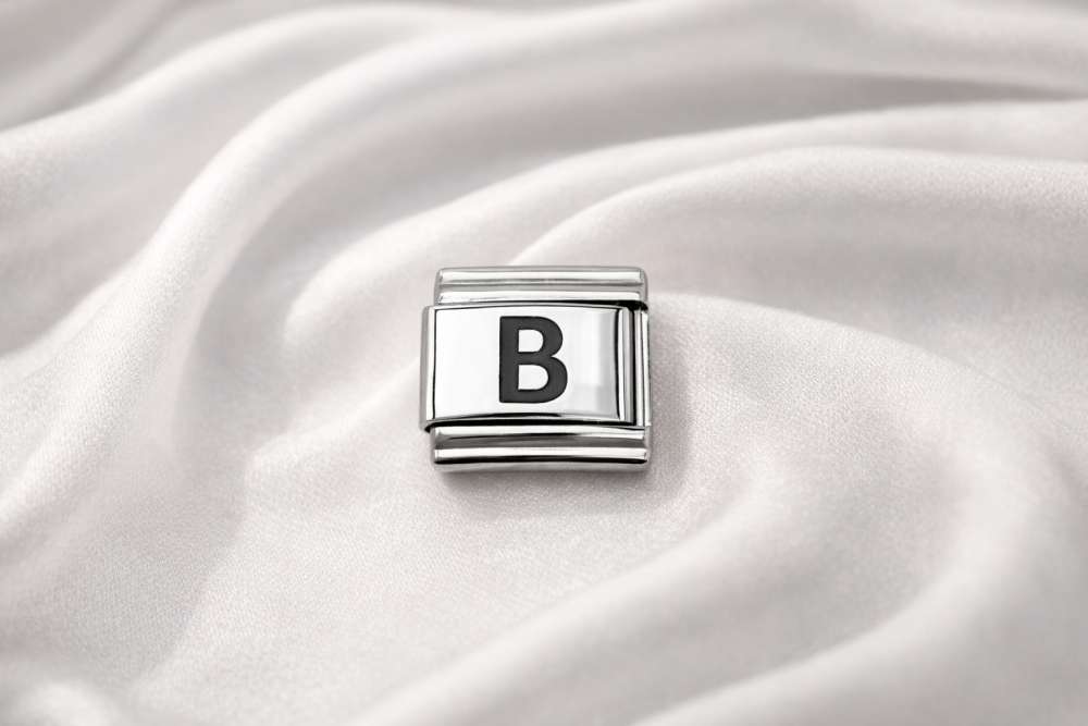 B Harfi Charm – Çelik Harfli Bileklik Aksesuarı , Kişiye Özel Modüler Takı