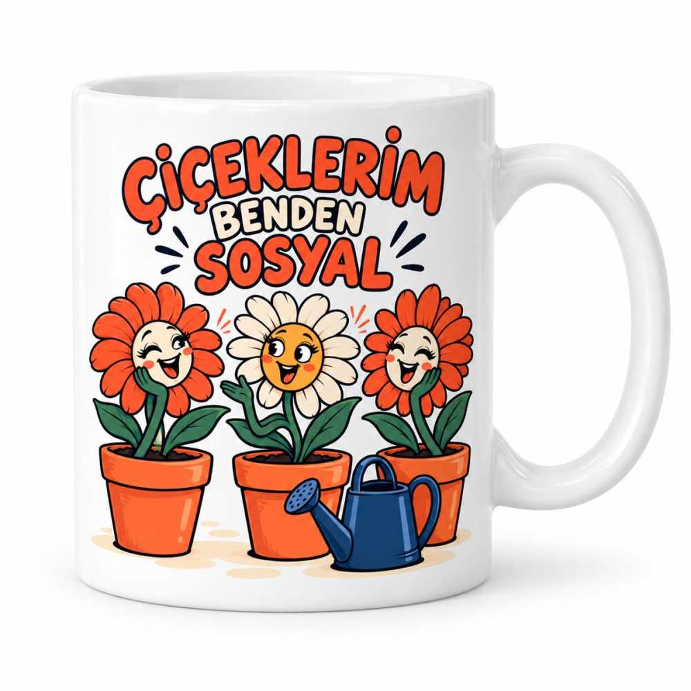Bahçe Keyfi Tasarımlı Porselen Kupa - MODEL 874