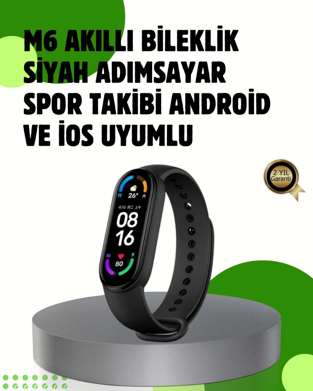Bluetooth 5.0 Akıllı Bileklik – Kalp, Uyku ve Aktivite Takibi