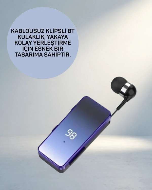 Bluetooth 5.3 Klipsli Kulaklık İki Telefon Bağlantısı
